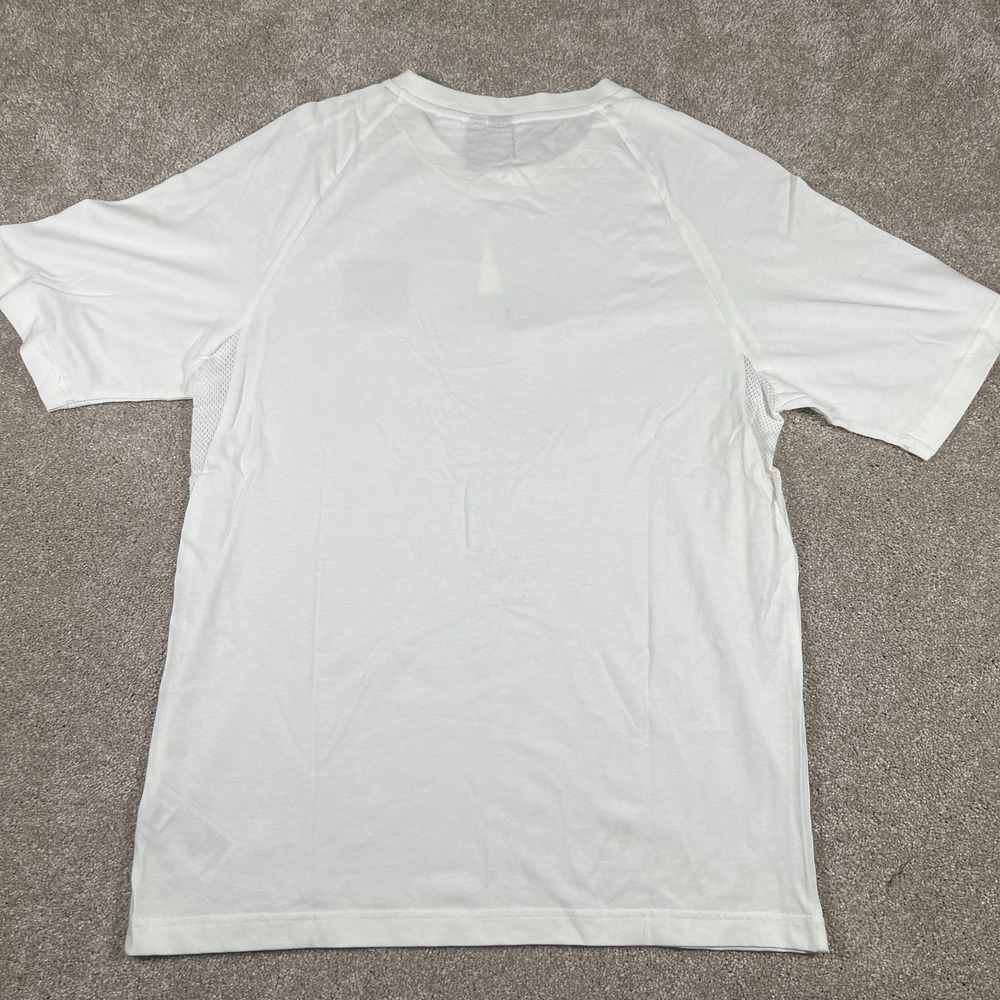 Adidas Mens Medium White Crew Neck Raglan Sleeve Sport Performance Tee NWT - Picture 2 of 9
